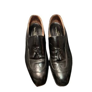 Johnston & Murphy Black Tassel Loafers Men's 11 73694 Leather USA Made